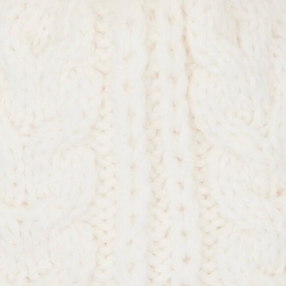 Pom Cable Knit Insulated Women’s Hat Winter White With Pom Pom ONE SIZE NEW - Picture 5 of 5